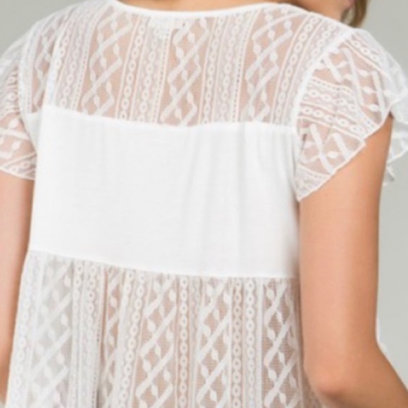 *SALE* POL White Lace Summer Top - Picture 7 of 9